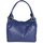 BELLI Leder Schultertasche Shopper "Lilly" marine blau