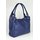 BELLI Leder Schultertasche Shopper "Lilly" marine blau