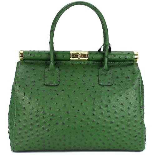 BELLI "The Bag XL" Ledertasche grün strauss
