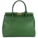 BELLI "The Bag XL" Ledertasche grün strauss
