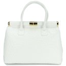 BELLI "The Bag XL" Ledertasche weiß strauss