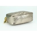 BELLI kleine Echt Nappa Leder Abendtasche gesteppt in gold