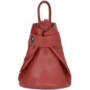 BELLI "City Backpack II" mittelgroßer Damen Leder Rucksack in rot