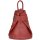 BELLI "City Backpack II" mittelgroßer Damen Leder Rucksack in rot