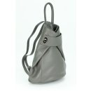 BELLI "City Backpack II" mittelgroßer Damen Leder Rucksack in grau