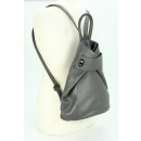 BELLI "City Backpack II" mittelgroßer Damen Leder Rucksack in grau