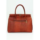 BELLI "The Bag XL" Ledertasche cognac braun kroko