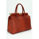 BELLI "The Bag XL" Ledertasche cognac braun kroko