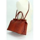 BELLI "The Bag XL" Ledertasche cognac braun kroko