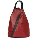 BELLI "City Backpack" leichter Leder Rucksack bordeaux schwarz