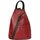 BELLI "City Backpack" leichter Leder Rucksack bordeaux schwarz