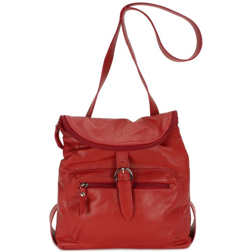 BELLI Nappa Leder Rucksack Backpack "London" rot