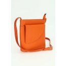 BELLI kleine Leder Umhängetasche Schultertasche orange