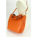 BELLI Designer Ledertasche Henkeltasche orange