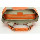 BELLI Designer Ledertasche Henkeltasche orange