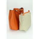 BELLI Designer Ledertasche Henkeltasche orange