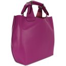 BELLI Designer Ledertasche Henkeltasche fuchsia pink