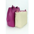 BELLI Designer Ledertasche Henkeltasche fuchsia pink