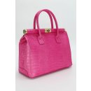 BELLI "The Bag XL" Ledertasche pink kroko