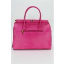 BELLI "The Bag XL" Ledertasche pink kroko