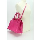 BELLI "The Bag XL" Ledertasche pink kroko