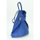 BELLI "City Backpack II" mittelgroßer Damen Leder Rucksack in royal blau