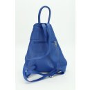 BELLI "City Backpack II" mittelgroßer Damen Leder Rucksack in royal blau