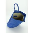 BELLI "City Backpack II" mittelgroßer Damen Leder Rucksack in royal blau