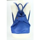 BELLI "City Backpack II" mittelgroßer Damen Leder Rucksack in royal blau