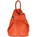 BELLI "City Backpack II" mittelgroßer Damen Leder Rucksack in orange