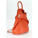 BELLI "City Backpack II" mittelgroßer Damen Leder Rucksack in orange