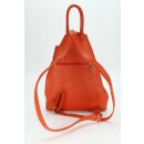 BELLI "City Backpack II" mittelgroßer Damen Leder Rucksack in orange