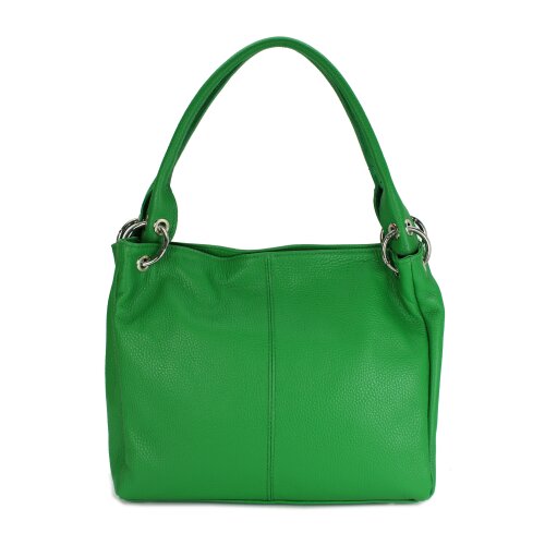 BELLI Leder Schultertasche Shopper "Lilly" sommergrün