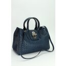 BELLI Ledertasche dunkelblau kroko