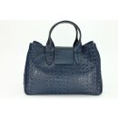 BELLI Ledertasche dunkelblau kroko