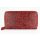 Hill Burry XXL Vintage Leder Damen Geldbörse Portemonnaie Organizer rot gemustert mit RFID