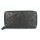 Hill Burry XXL Vintage Leder Damen Geldbörse Portemonnaie Organizer schwarz gemustert mit RFID