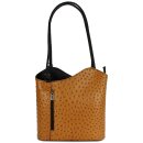BELLI "Backpack" Ledertasche Rucksack cognac...