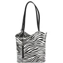 BELLI "Backpack" Ledertasche Rucksack schwarz weiß zebra