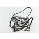 BELLI "Backpack" Ledertasche Rucksack schwarz weiß zebra