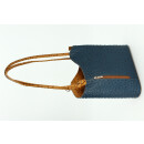 BELLI "Backpack" Ledertasche Rucksack blau cognac strauss