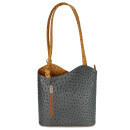 BELLI "Backpack" Ledertasche Rucksack grau...