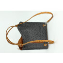 BELLI "Backpack" Ledertasche Rucksack grau cognac strauss