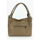 BELLI Leder Schultertasche Shopper "Lilly" schlamm