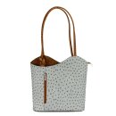 BELLI "Backpack" Ledertasche Rucksack hellgrau...