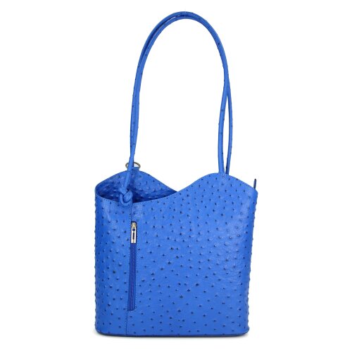 BELLI "Backpack" Leder Tasche Rucksack royalblau strauss