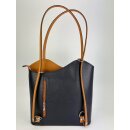 BELLI "Backpack" Ledertasche Rucksack blau cognac