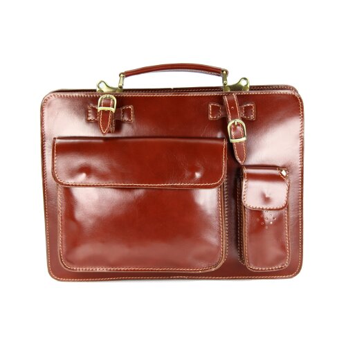 BELLI Design Bag "Verona" Leder Businesstasche maronenbraun
