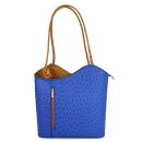 BELLI "Backpack" Ledertasche Rucksack royalblau...
