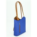 BELLI "Backpack" Ledertasche Rucksack royalblau cognac